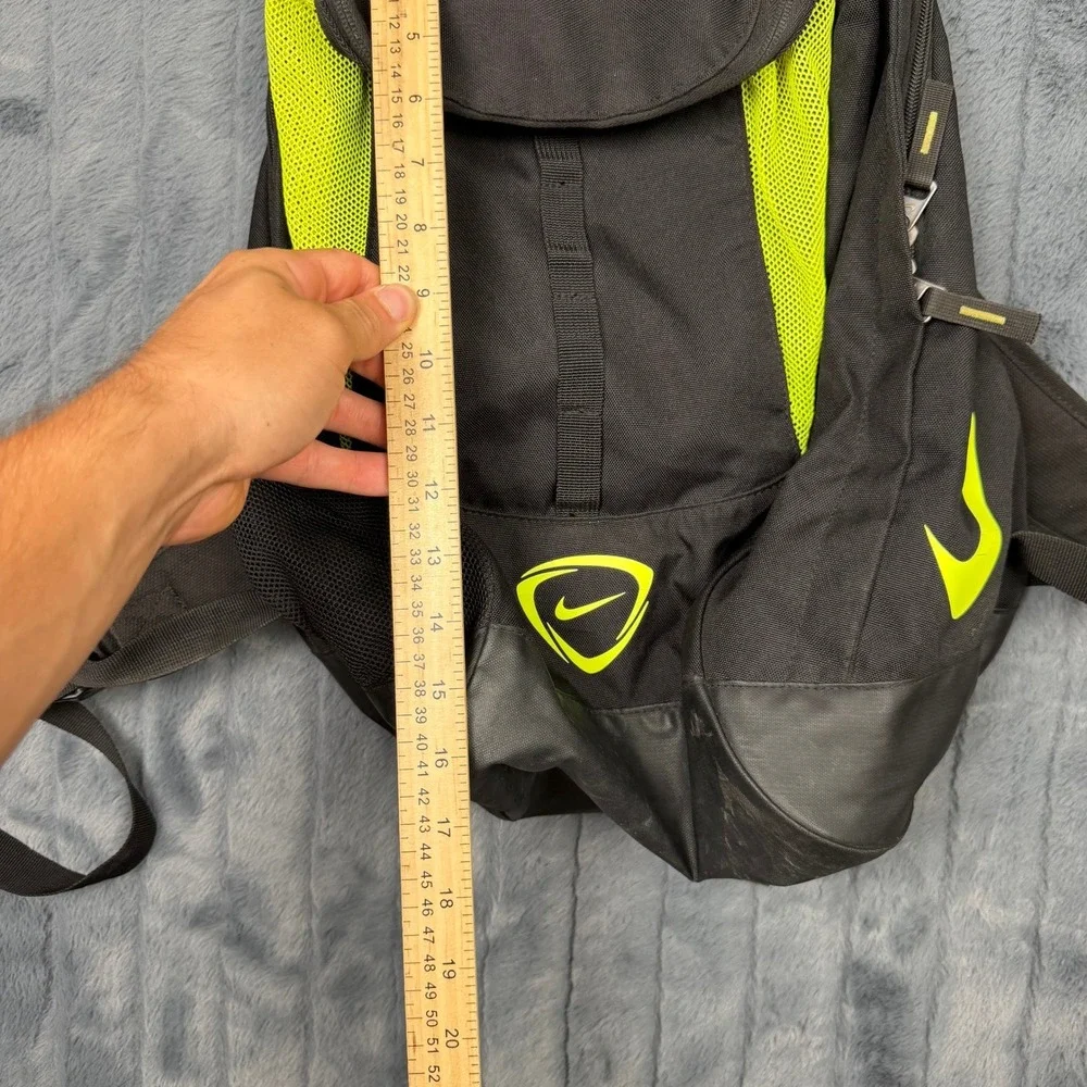 Nike Shield Athletic Backpack Black Neon Volt Yellow Sport Bag 9232